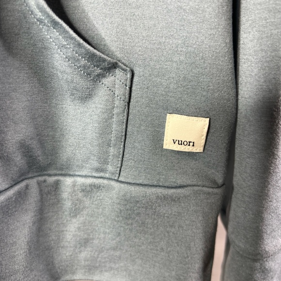 Vuori Halo Performance Hoodie Womens Medium Blue Green Gray Pockets - Picture 5 of 8
